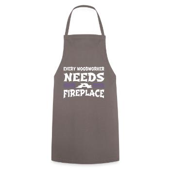 T-shirts de charpentier amusants - Tablier de cuisine - gris - Devant - AI Model Male 185 dark (185cm)