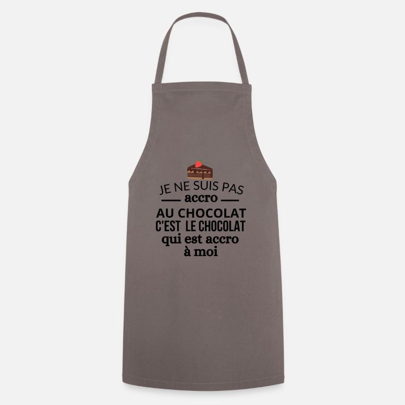 JE NE SUIS PAS accro au choclat - Tablier de cuisine - gris