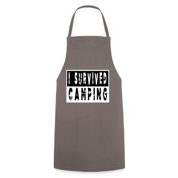 Van Life Awesome Statement Campfires Jokes - Cooking Apron - grey - Front - AI Model Male 185 dark (185cm)