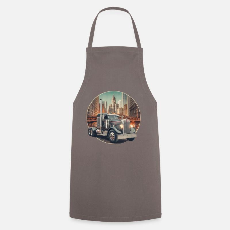 Semi-remorque américain - Tablier de cuisine - gris
