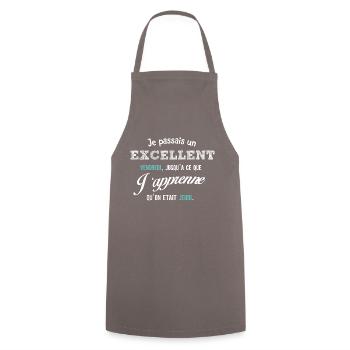 Je passais un excellent vendredi - Tablier de cuisine - gris - Devant - AI Model Male 185 dark (185cm)