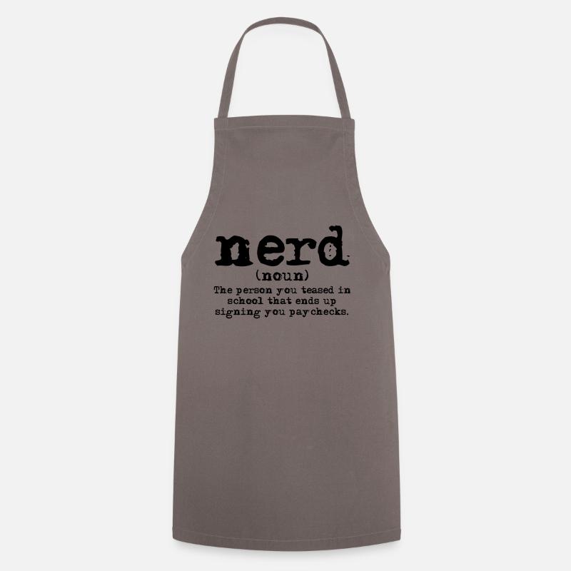 Définition de nerd - Tablier de cuisine - gris