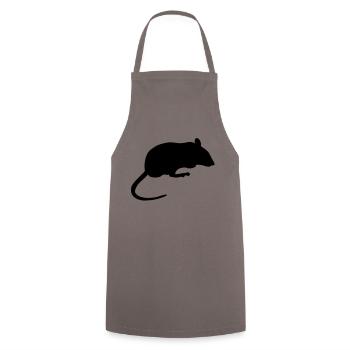 souris mouse silhouette ombre shadow8 - Tablier de cuisine - gris - Devant - AI Model Male 185 dark (185cm)