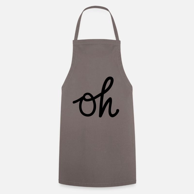 oh Typography - Tablier de cuisine - gris