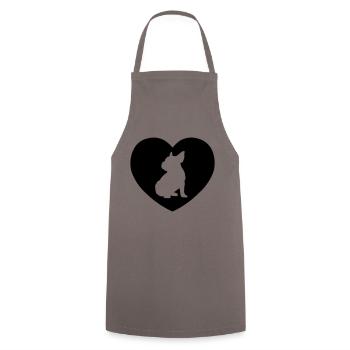 BULLY IN HEART - Cooking Apron - grey - Front - AI Model Male 185 dark (185cm)