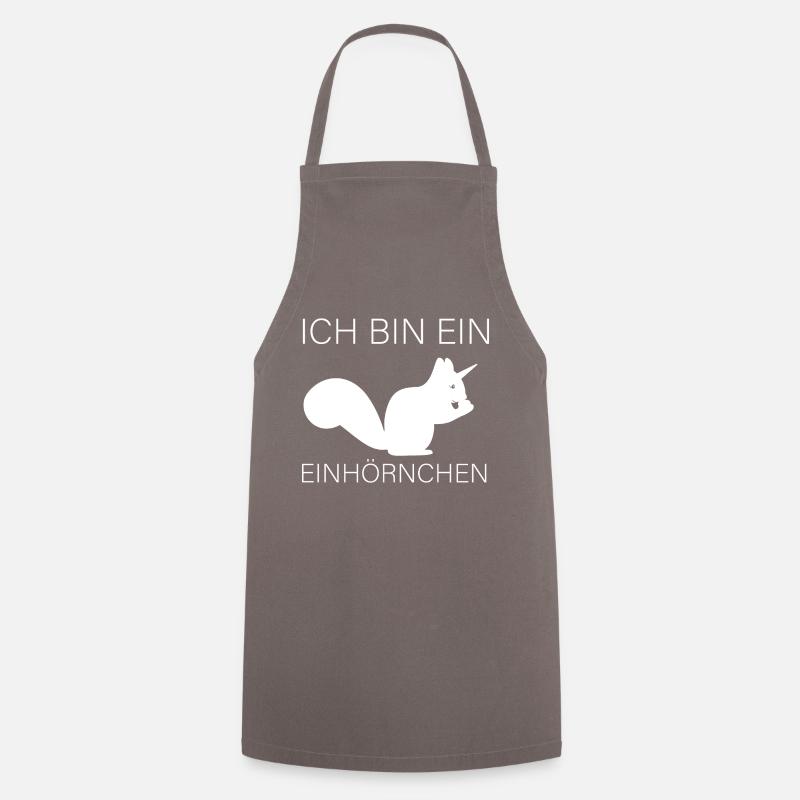 Ein Einhörnchen witziges Wortspiel Eichhörnchen - Kochschürze - Grau