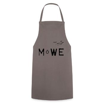 möwe - Kochschürze - Grau - Vorne - AI Model Male 185 dark (185cm)