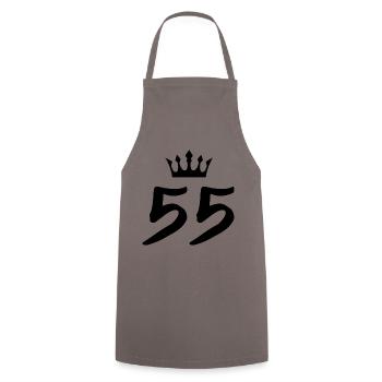 55 Couronne numérique - Tablier de cuisine - gris - Devant - AI Model Male 185 dark (185cm)