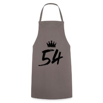 54 Couronne de numéros - Tablier de cuisine - gris - Devant - AI Model Male 185 dark (185cm)