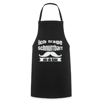 Ich trage schnurrbart Bart T-Shirt mit Schnurrbart - Kochschürze - Schwarz - Vorne - AI Model Male 185 dark (185cm)
