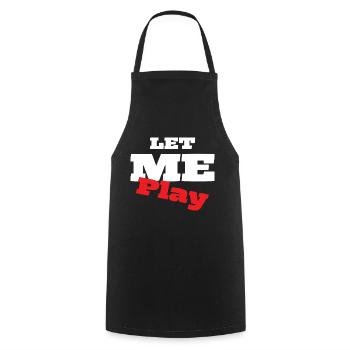 Let me play amusement - Tablier de cuisine - noir - Devant - AI Model Male 185 dark (185cm)
