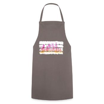 Ville usa illinois america travel états-unis - Tablier de cuisine - gris - Devant - AI Model Male 185 dark (185cm)