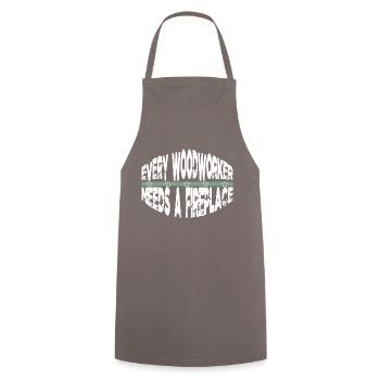 Charpentier Blague Geek Woodworking Gift Apprenti - Tablier de cuisine - gris - Devant - AI Model Male 185 dark (185cm)