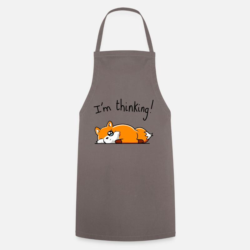 Ich denke ( Fox ) - Kochschürze - Grau