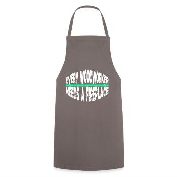 logging woodcutter carpenter funny tshirts jokes - Kochschürze - Grau - Vorne - AI Model Male 185 dark (185cm)