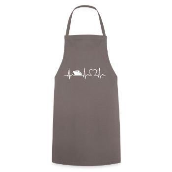 Heart Curve Cruise, Cruise Ship, Vacation - Cooking Apron - grey - Front - AI Model Male 185 dark (185cm)