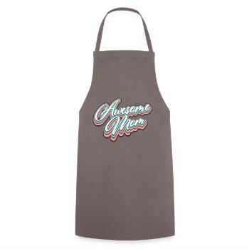 Awesome Mom - Cooking Apron - grey - Front - AI Model Male 185 dark (185cm)