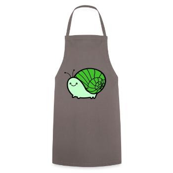 Escargot 02 - Tablier de cuisine - gris - Devant - AI Model Male 185 dark (185cm)