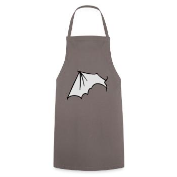 batwing_left - Kochschürze - Grau - Vorne - AI Model Male 185 dark (185cm)
