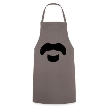 »Frank Zappa« Beard 3 - Kochschürze - Grau - Vorne - AI Model Male 185 dark (185cm)