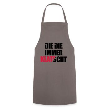Die immer klatscht Mdma Emma Festival Afterhours - Kochschürze - Grau - Vorne - AI Model Male 185 dark (185cm)