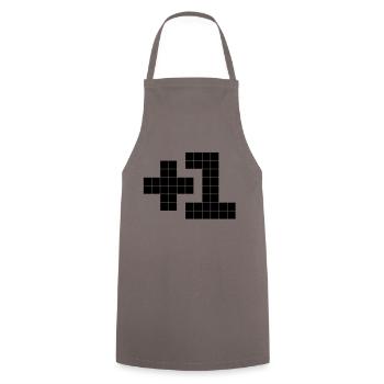 1 - Cooking Apron - grey - Front - AI Model Male 185 dark (185cm)