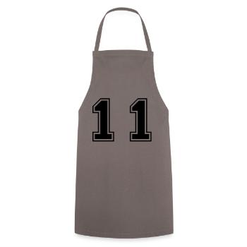 11 - Kochschürze - Grau - Vorne - AI Model Male 185 dark (185cm)