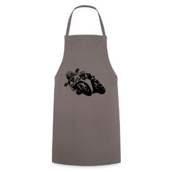cb42_1000r uk - Cooking Apron - grey - Front - AI Model Male 185 dark (185cm)