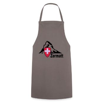 zermatt - Cooking Apron - grey - Front - AI Model Male 185 dark (185cm)