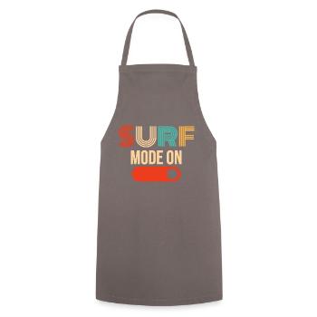 la mode de surf sur les vagues de la mer chill retro - Tablier de cuisine - gris - Devant - AI Model Male 185 dark (185cm)