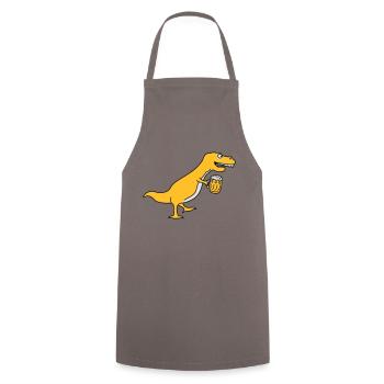 Funny Drunken T-Rex Dino - Tablier de cuisine - gris - Devant - AI Model Male 185 dark (185cm)