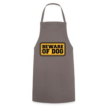 Beware Of Dog - Cooking Apron - grey - Front - AI Model Male 185 dark (185cm)