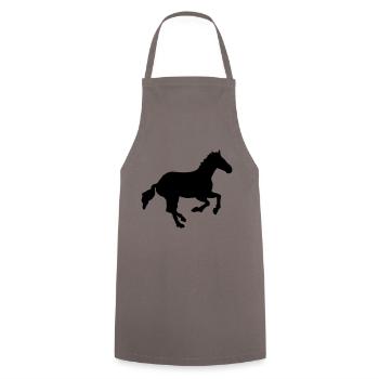 wild horse - Cooking Apron - grey - Front - AI Model Male 185 dark (185cm)