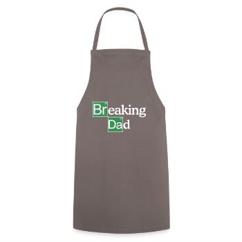 Breaking Papa Père Fête des Pères Cadeau - Tablier de cuisine - gris - Devant - AI Model Male 185 dark (185cm)