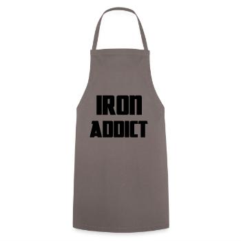 Iron - Cooking Apron - grey - Front - AI Model Male 185 dark (185cm)