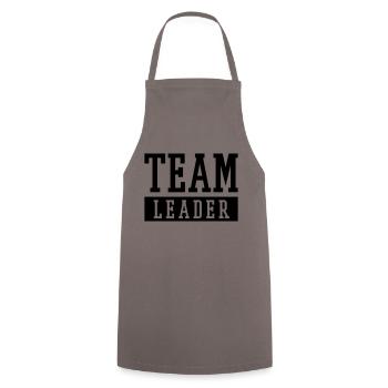 Team Leader - Kochschürze - Grau - Vorne - AI Model Male 185 dark (185cm)