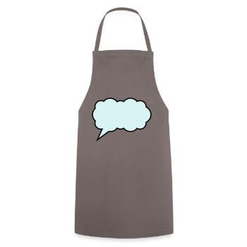 cloud bubble design - Cooking Apron - grey - Front - AI Model Male 185 dark (185cm)