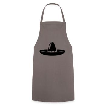 mexico_hut - Kochschürze - Grau - Vorne - AI Model Male 185 dark (185cm)
