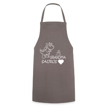 Dinosaure Dino Dinosaur - Tablier de cuisine - gris - Devant - AI Model Male 185 dark (185cm)