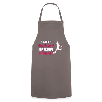 Echte mädchen spielen fußball Sport Trainer - Kochschürze - Grau - Vorne - AI Model Male 185 dark (185cm)