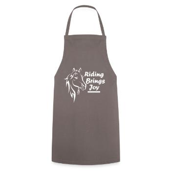 Horse Pferd - Cooking Apron - grey - Front - AI Model Male 185 dark (185cm)
