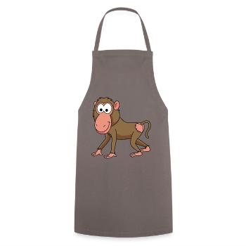Monkey monkey comic - Cooking Apron - grey - Front - AI Model Male 185 dark (185cm)