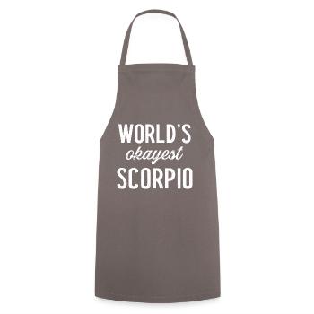 World's okayest scorpio horoscop zodiac sign astro - Tablier de cuisine - gris - Devant - AI Model Male 185 dark (185cm)