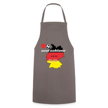 Ich Liebe Fussball Deutschland - 4 Sterne - Kochschürze - Grau - Vorne - AI Model Male 185 dark (185cm)