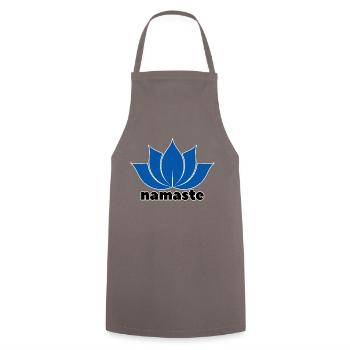 Yoga-Namaste - Cooking Apron - grey - Front - AI Model Male 185 dark (185cm)