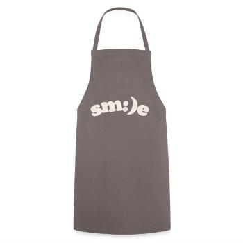 Sourire - Tablier de cuisine - gris - Devant - AI Model Male 185 dark (185cm)
