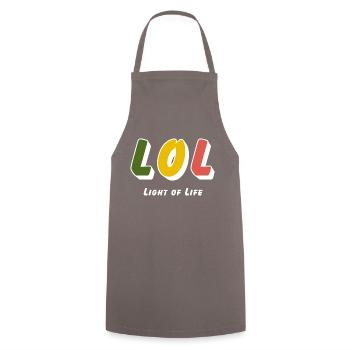 LOL - Lumière de Vie - Tablier de cuisine - gris - Devant - AI Model Male 185 dark (185cm)