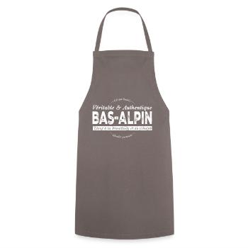 Bas-Alpin des Alpes de Haute Provence - Tablier de cuisine - gris - Devant - AI Model Male 185 dark (185cm)