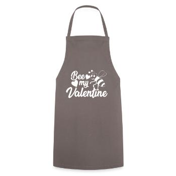 Love Happy Heart Card Valentine Vector Design Art - Cooking Apron - grey - Front - AI Model Male 185 dark (185cm)