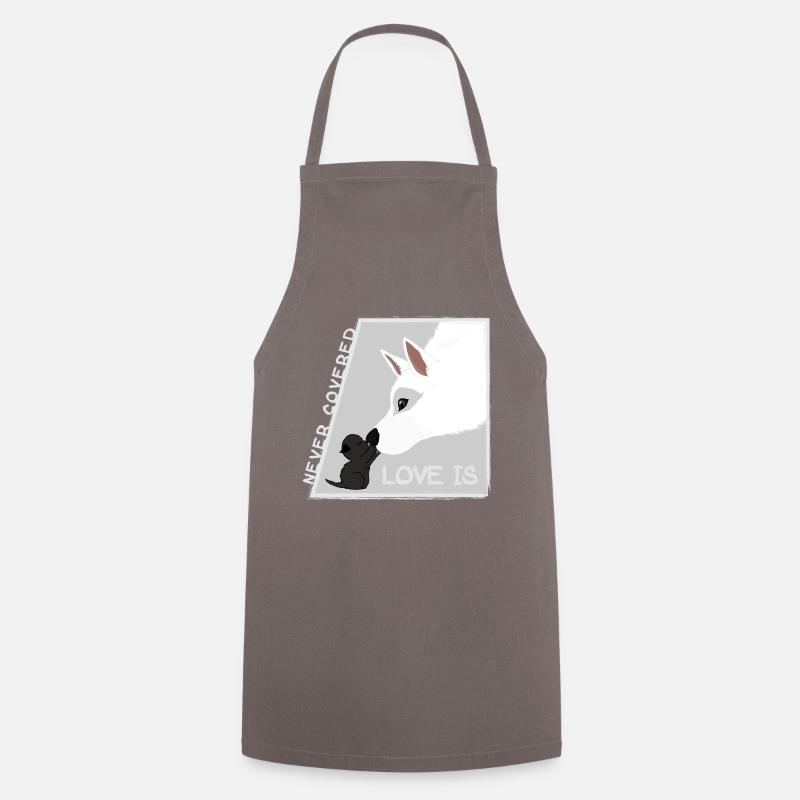 L’amour est... Chien et chat - Tablier de cuisine - gris